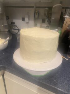 white round cake